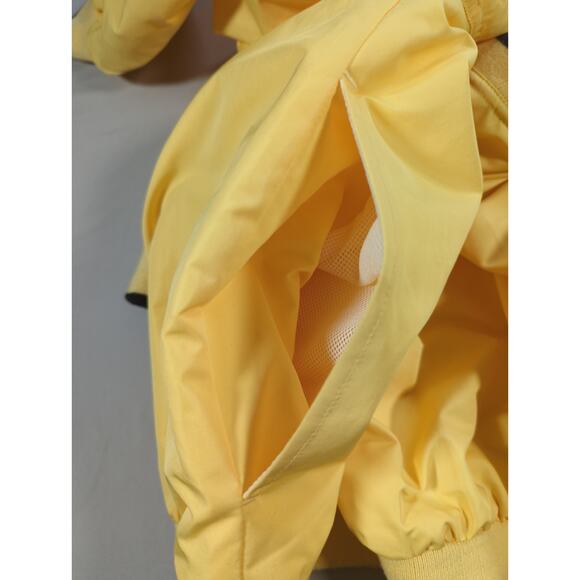 Y2K Cutter Buck CNBC Pullover Windbreaker Mens L Yellow ClimaGuard Jacket Logo - Picture 13 of 16